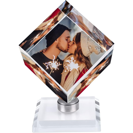 Cubo Recuerdo de Cristal 3D
