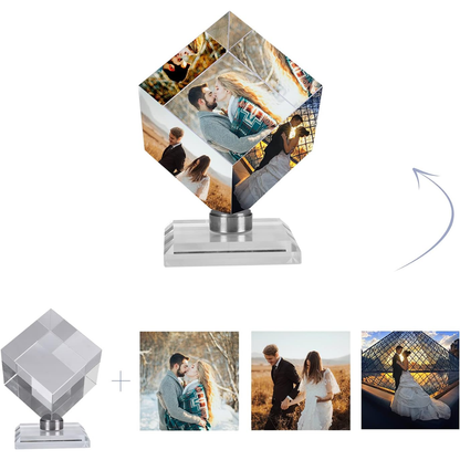 Cubo Recuerdo de Cristal 3D